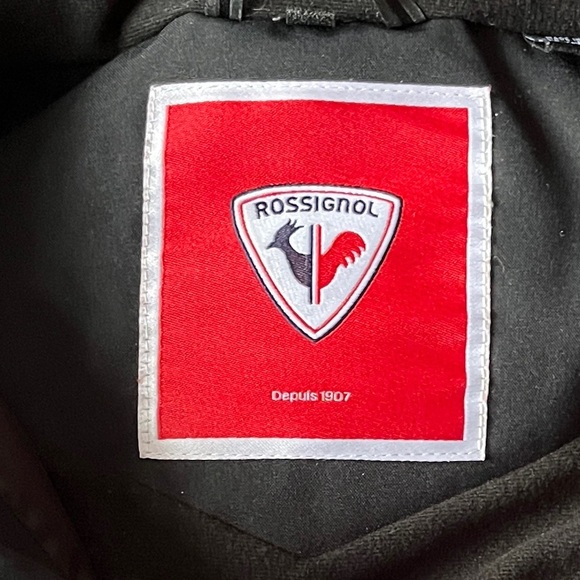 New Rossignol Insulated Ski Jacket Teen XL Black Red Luxe Performance - Picture 2 of 16